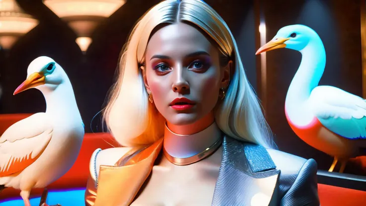 <lora:TerryGilliam:1>Cinematic movie shot directed by Gaspar Noe and Terry Gilliam with features like a elegant 70s casino room caesar palace las vegas, surreal make up and art direction, beautiful actress and men actors, big lava lamps of many colors, golden crystalic shiny jewlleries, some exotic albine pale flamingos, armonic and clean composition, mixed soft color palette and cinematic illumination, colored ilumination and good contrast, foggy ambient, hiper realism, max details on textures and faces, elegant art direction and fashion trend capture, shot in film, shot in kodak potra, depth field, deep complex composition, retro film 70s aesthetic
