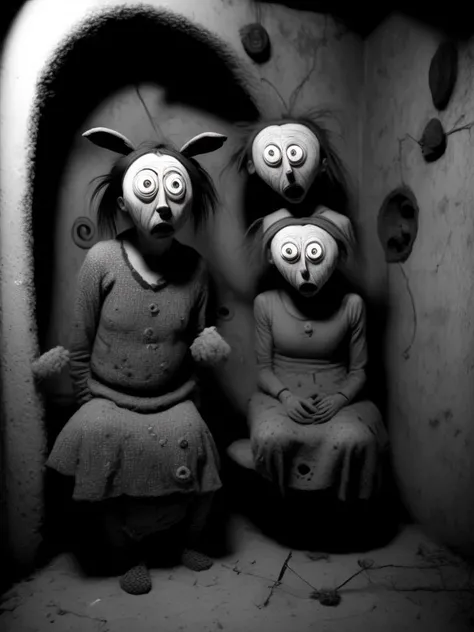 <lora:RogerBallen:1>aphex twin girl photographed by roger ballen