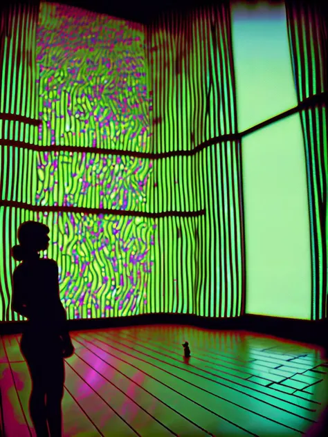 <lora:VIDEOINSTALLATION:1>VIDEO INSTALLATION style DVD screengrab of the digital meltdown scene from the film Data Paganism directed by Studio Ghibli, 1985