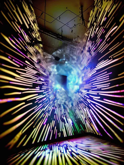 <lora:VIDEOINSTALLATION:1>VIDEO INSTALLATION style laser mapping interactive art 4k,