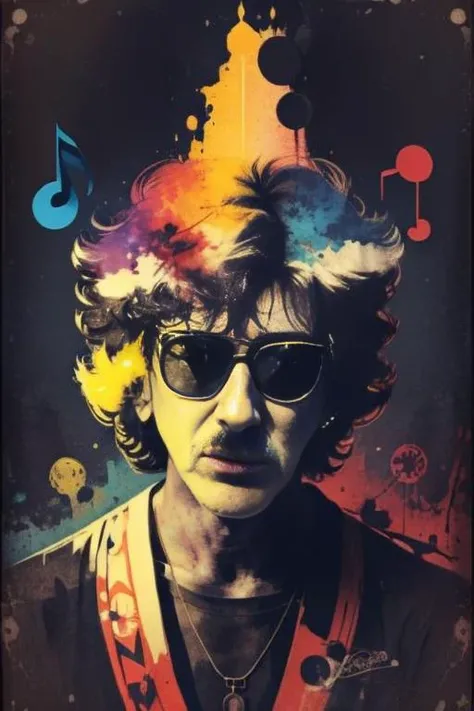 a digital portratit of sks man (g4rcia:1.2) as a music angel, [rainbowart\(ttp\)], psychedelic art, dark psychedelic, an homage to music, full body, digital art, (piano), contrast between colors and darkness, musical notes, (masterpiece), cocaine, [herratic angel], trending on ArtStation, charly garcia, detailed face, sharp focus,  <lora:g4rcia:1> <lyco:Rainbowart_V1_loha:0.4>