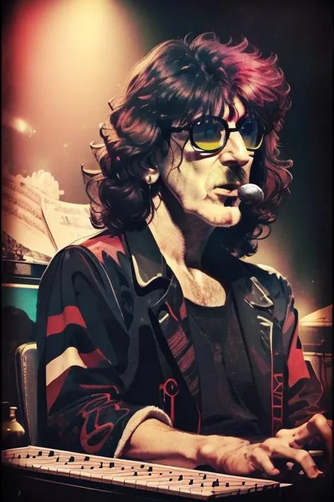 a digital portratit of sks man (g4rcia:1.2) as a music angel, [rainbowart\(ttp\)], psychedelic art, dark psychedelic, an homage to music, full body, digital art, (piano), contrast between colors and darkness, musical notes, (masterpiece), cocaine, [herratic angel], trending on ArtStation, charly garcia, detailed face, sharp focus,  <lora:g4rcia:1> <lyco:Rainbowart_V1_loha:0.4>