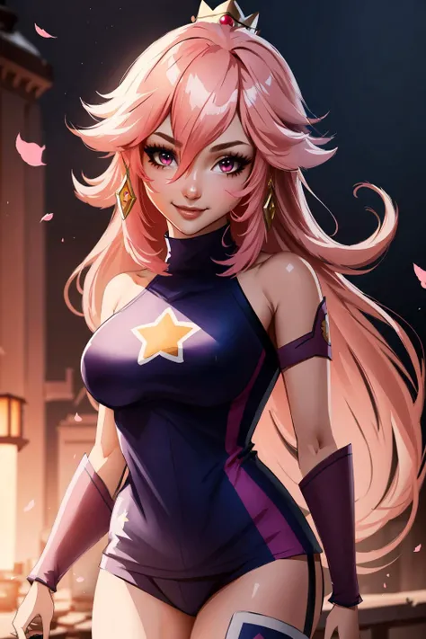 Highly detailed, High Quality, Masterpiece, beautiful, sharp focus, shiny skin, best quality, perfect anatomy:1.4, high detailed, 8k, highres, lineart, sketch, (masterpiece:1.4), (highest quality:1.4), (sharp focus:1.2), (digital painting:1.1), 8k wallpaper, (tight gap:1.2), (detailed face and eyes), (1girl, solo:1.5), (cowboy shot:1.2), smile, <lora:Rosalina-08:0.6>, (Rosalina_Striker:1.2), yae miko, pink eyes, long hair, pink hair, animal ears, fox ears, gem, hair between eyes, hair ornament, <lora:Char_GenshinImpact_YaeMiko:0.76>