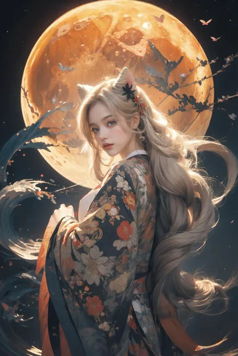 (masterpiece:1.2), best quality,PIXIV, As the moon,
japanese clothes, short hair, white hair, wide sleeves, long sleeves, animal ears, floral print, egasumi, hair ornament, bangs, hair between eyes,
<lora:As the moon_20230809104912:0.8>
<lora:anxiang:0.5>anxiang