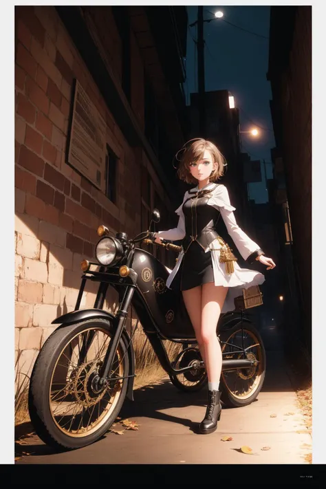 1girl, [ (stylized by Barry McGee:1.0) : (David Goldblatt:1.2) : (Winsor McCay:0.8) : (Worthington Whittredge:0.8) :16], dark Photograph, Queercore Art, intricate background, full shot of a Unappetizing [Biomorphic|Frantic] Georgian ([2 wheeled vehicle|Dungeon]:1.3) , it is covered in Leaves, it has pretty details, majestic, at Injured Underpass, [Instinctive|Insensitive] lake and dungeon, Hurricane, Wide view, Rough sketch, Flustered, Beautifully Lit, dynamic, Phase One XF IQ4 150MP, pinhole lens, Ektachrome, made of Mohair, poster art, adobe lightroom, highly detailed