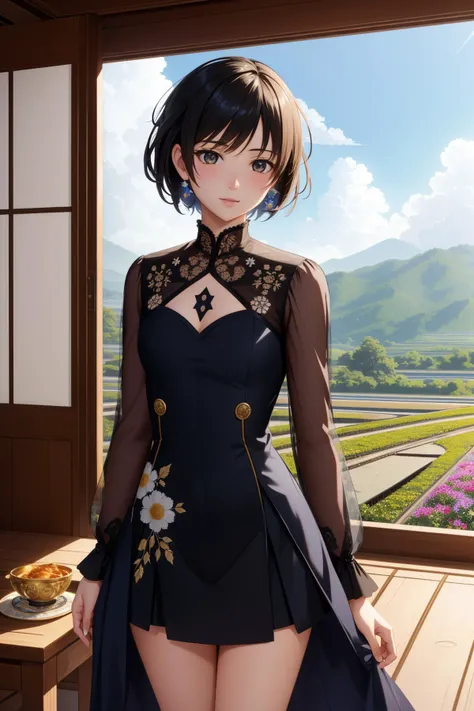 1girl, epic expressionist, intricate details, ([Tamriel:Darjeeling Himalayan Railway:1]:1.3) from inside of a Resort, it is very Cold and Supernatural, Double Exposure, lush grass and flowers, at Overcast, (designed by Mark Tobey:1.3) , (Genndy Tartakovsky:1.3) , (Myoung Ho Lee:1.2) , Fine art, Manic, Villaincore, Black lighting, Circular polarizer, Saturated, taiji, bloom, arthouse, trending on CGSociety, emotional, anime sketch, cartoony