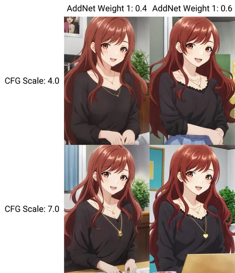 miu, anime_art_style 1girl, solo, long_hair, looking_at_viewer, smile, open_mouth, bangs, brown_hair, shirt, brown_eyes, jewelry, collarbone, upper_body, :d, necklace, black_shirt