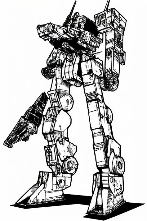 ((MechBattleTechClassicTR3025)),greyscale, monochrome, variable_fighter, cockpit, energy_weapon, laser, large_laser, medium_laser, ballistic_weapon, machine_gun