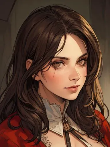 (masterpiece, best quality:1.2), (ultra-detailed), portrait image,
((beautiful face)), (age 50), long hair, brunette, busty, medieval, (western eyes:1.3)