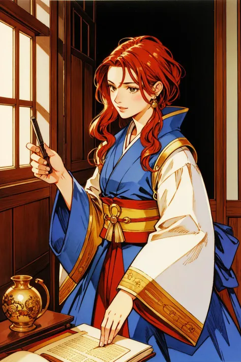 1girl, dramatic RAW photo, Acclaimed indoors and nature, highly detailed, overhead angle of a ("LaFleur":1.3) , it is very 1700'S and Quaint, Sequoia background, at Blue hour, Panorama, Dynamic, Relaxed, Japonism Art, Sunlight, HDR, Lomography Color 100, F/2.8, Low Contrast, taiji,  concept art, contest winner, dslr, [ (art by Gianni Strino:0.9) : (Eugène Grasset:0.7) : (Serge Marshennikov:0.9) : (Duncan Fegredo:0.7) :12]
