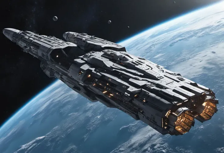space super-heavy battle spaceship of the imperium of mankind, spacecraft, "Destroyer of worlds", very big, 8k, realistic