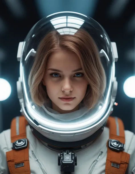 cinematic photo an exquisite portrait photograph, 85mm medium format photo beautiful girl in a transparent astronaut helmet, character concept style, by Mateusz Urbanowicz, beautiful girl, 8k character concept art, by WLOP, cinematic lighting, trending on artstation, symmetrical portrait symmetrical, highly detailed CGsociety, hyper . 35mm photograph, film, bokeh, professional, 4k, highly detailed