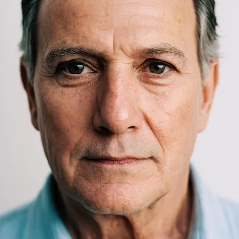 polaroid photo Close-up photography of the face of a 30 years 60 years old man , (by Alyssa Monks:1.1), by Joseph Lorusso, by Lilia Alvarado, beautiful lighting, sharp focus, 8k, high res, (pores:0.1), (sweaty:0.8), Masterpiece, Nikon Z9, Award - winning photograph . flash photography, light bleed, scratches, Terry Richardson style