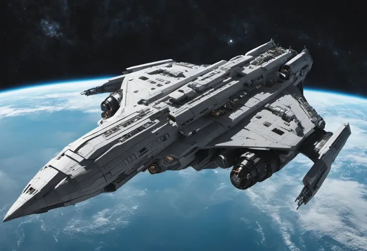 space super-heavy battle spaceship of the imperium of mankind, spacecraft, "Destroyer of worlds", very big, 8k, realistic