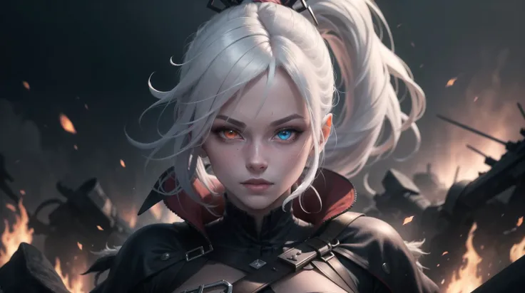 1 Femme Viera Final Fantasy 14 dans un combat, Dark Knight Armor, Great Sword, ,silver-haired, Yeux verts, cheveux longs, cheveux courbés, pale complexion , No ears; pose dynamique, Portrait, sur la lune