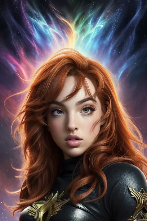 missbriso,(masterpiece, top quality, best quality, official art, beautiful and aesthetic:1.2), (fractal art:1.3), 1girl, beautiful, high detailed, dark lighting, serious face, looking the sky, sky, medium shot, black sweater, jewelry, masterpiece, best quality,