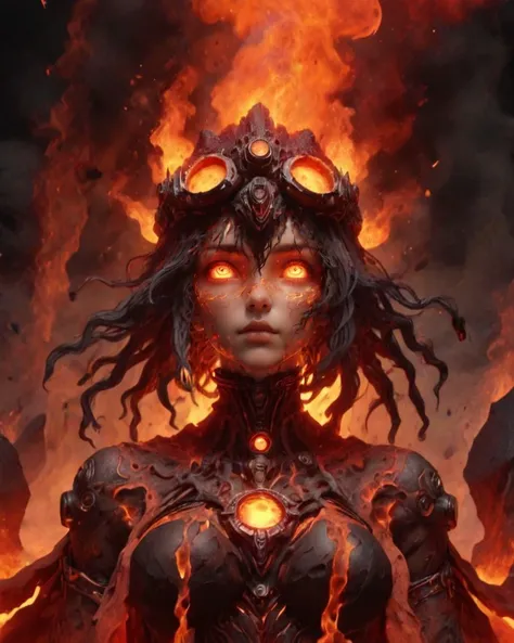 character focus, female character artwork for RPGs, microgeometry, subsurface scattering, <lora:EnvyDramaticPortraitXL02:0.7><lora:neg4all_bdsqlsz_xl_V9:0.7>, BREAK (style-swirlmagic:0.8), solo, (full body:0.6), (glowing eyes:1.1),looking up, detailed background, detailed face, (<lora:World_of_Brimstone_XL:0.6>, flowing lava, brimstone, worldofbrimstone <lora:TransformersStyleXL:0.6>, technical, TransformersStyle theme:1.1), techno-shaman, wearing shamanic robes, goggles, merging of ancient magic and science, synaptic ceremony, cybernetic arcana, ethereal lighting, epic atmosphere,