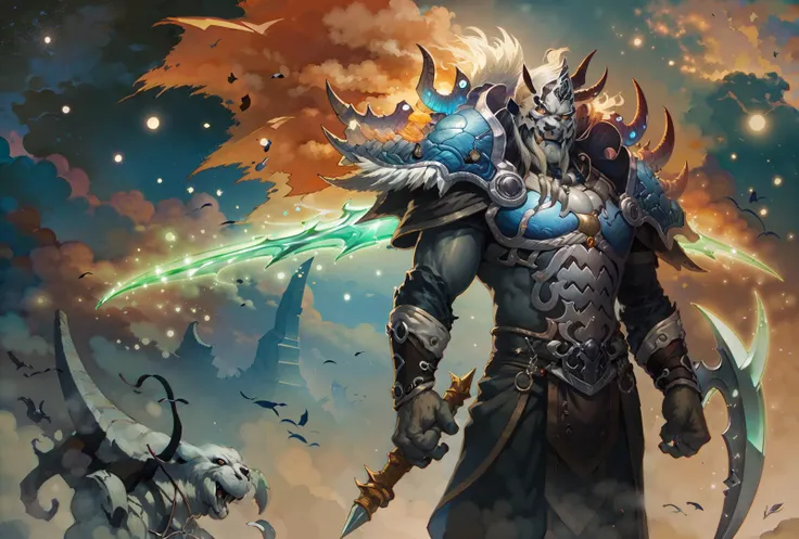 masterpiece, best quality, most detailed, best aesthetics, highest contrast, highest resolution, best details, 8K wallpapers,
wow2wow,<lora:wow wow_20230619084110-000006:1:ZILIAN>,
darkness,weapon,star \(sky\),