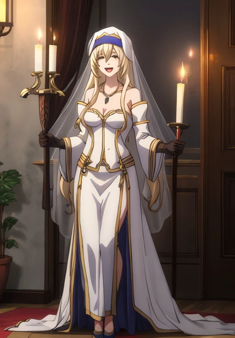 swordmaiden, sword maiden, long hair, blonde hair, blindfold, (black blindfold:1.2), (large breast:1.2),
BREAK dress, necklace, white dress, sandals, habit,,
BREAK looking at viewer,
BREAK indoors, church,
BREAK (masterpiece:1.2), best quality, high resolution, unity 8k wallpaper, (illustration:0.8), (beautiful detailed eyes:1.6), extremely detailed face, perfect lighting, extremely detailed CG, (perfect hands, perfect anatomy),