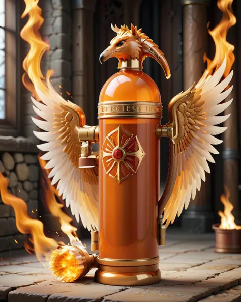 Norse (Fire extinguisher:1.1) , the Fire extinguisher is very [Winged|Mecha-], it is in a Game of Thrones setting, flawless details, Sharp and in focus, Maximalist, Peaceful, Remodernism, <lora:HoneyStyleV2:1> dvr-honey