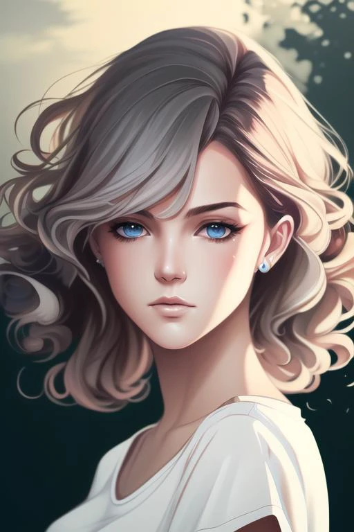 dreamlikeart, High detail, digital painting, intricate, 8k, ((highly detailed)), cinematic lighting, dramatic light, intense, sharp focus, best quality, hyper detail.
(best quality:1.0), young 1girl, stunningly attractive, perfect feminine face, (cute:1.2), silver short wavy hair, (aroused:1.1), playful, (white t-shirt), detailed background, black eyes, highres, dynamic angle, (cinematic lighting:1.2), (by Range Murata:1.0), (by Taka Tony:1.0), by Jeremy Lipking, cowboy shot, glasses
<hypernet:kyoudaSuzukaAnime_10:0.8>