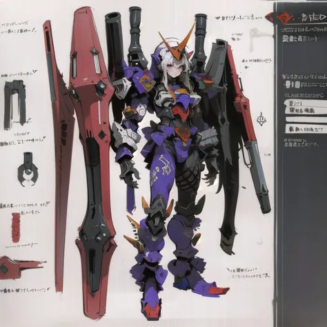 solo,weapon,gun,standing,1girl,red,mecha musume,Axisymmetric,full armour,holding,white background,robot,mecha,msgirl girl,<lora:msgirlLora_v40H:1>,(((concept art, drawing, sketch, Undd, solo))),cyberpunk, animal, <lora:Undead III:0.9>, Undd,