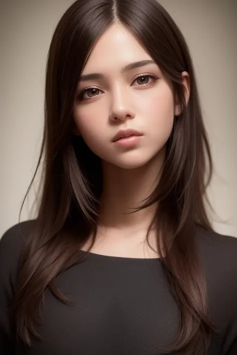 best quality, masterpiece, (realistic:1.2), 1 girl, brown hair, brown eyes,Front, detailed face, beautiful eyes