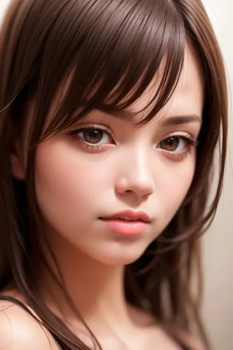 best quality, masterpiece, (realistic:1.2), 1 girl, brown hair, brown eyes,Front, detailed face, beautiful eyes