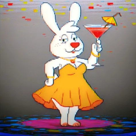 score_9, score_8_up, score_7_up, score_6_up, score_5_up, score_4_up,
source_furry,
masterpiece,
shading,
(detailed art),
xtremely detailed, absurdres,
detailed background,
1girl,
solo,
female,
furry,
furry female,
cartoon,
sketch,
rabbit,
bunny,
<freckles:1.5>,
<freckles on face:1.5>,
<freckled face:1.5>,
tits,
small tits,
thick thighs,
hare,
(vhs glitch:1.2),
<lora:Gabby_Angel_Hare_Pony_SDXL:1> ,
<lora:Aether_Glitch_v1_LoRA:1.5>, dress,
cocktail dress,
jewels,
necklace,
chocker,
bracelets,
gold,
silver,
party,
cocktail,
cup,
dancing,
luxury party,