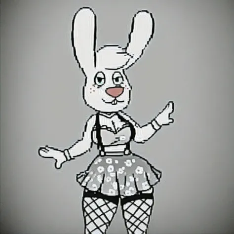 score_9, score_8_up, score_7_up, score_6_up, score_5_up, score_4_up,
source_furry,
masterpiece,
shading,
(detailed art),
xtremely detailed, absurdres,
detailed background,
1girl,
solo,
female,
furry,
furry female,
cartoon,
sketch,
rabbit,
bunny,
<freckles:1.5>,
<freckles on face:1.5>,
<freckled face:1.5>,
tits,
small tits,
thick thighs,
hare,
(vhs glitch:1.2),
<lora:Gabby_Angel_Hare_Pony_SDXL:1> ,
<lora:Aether_Glitch_v1_LoRA:1.5>, dancer,
cabaret dancer,
fishnets,
fishnet stockings,
flouncy skirts,
skirt,
frilly skirt,
frilly blouse,
cleavage,
burlesque,
makeup,
thigh high stockings,
suspenders,
garter belt,
garterbelt,
teather,