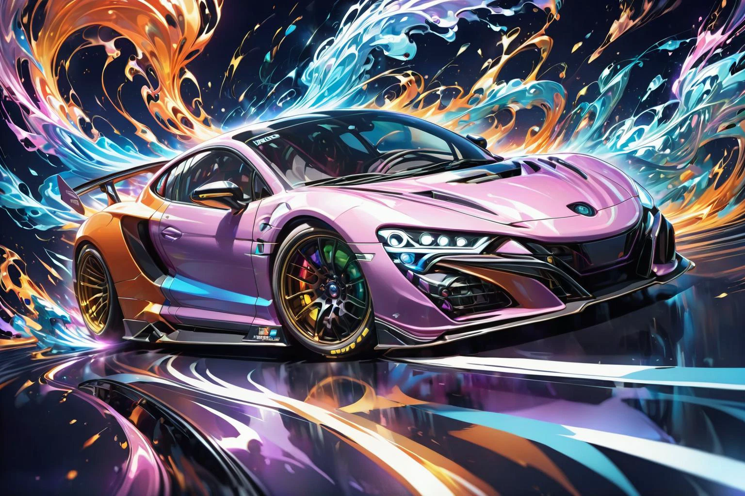 a creative website, hyperdetailed, high quality, ultra detailed, intricate details, Neon in extreme colours, Racing car theme, Afterglow, car traveling at very high speed, purple smoke, Ultra-fast motion blur, cinematic shot, BREAK , website, HD amazing speed wallpapers, <lora:SDXLFaeTastic2400:1.05> <lora:design_t_005_2:1.05> <lora:sdxl2-flat2-512b:-0.7> <lora:cns2i2de878c73fo5mug:1> <lora:Smoke_XL:1>