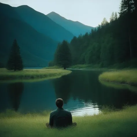 cinematic film still of <lora:Cinematic Film Stock Footage Style:1> Kodak Film Still
outdoors, sky, water, tree, no humans, night, grass, nature, scenery, forest, mountain, river, landscape, lake , Cinematic Film Stock Footage Style, shallow depth of field, vignette, highly detailed, high budget, bokeh, cinemascope, moody, epic, gorgeous, film grain, grainy