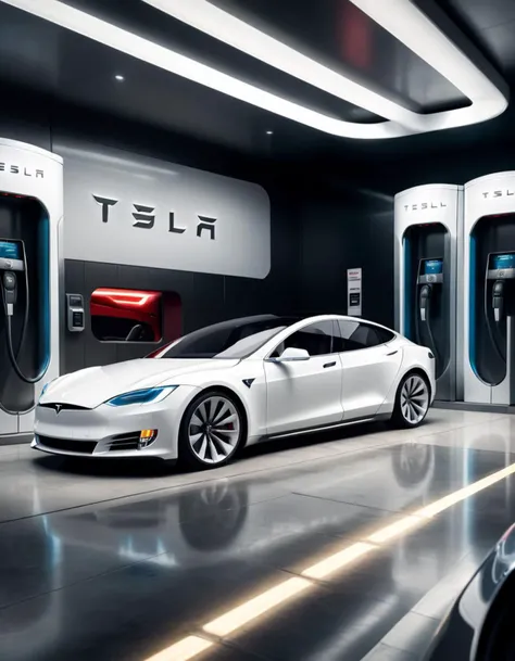 Surrealist art (Ultrarealistic:1.3) <lora:WeAreElectric-FFai-LycoLora:1> tesla model s at a gas station at night, futuristic product car shot, futuristic car, futuristic concept design, futuristic car concept, futuristic concept car, futuristic cars, futuristic and ethereal, futuristic design, futuristic setting, futuristic style, very futuristic, render of futuristic supercar, futuristic architecture concept, arstation and beeple highly, futuristic decoration, futuristic ambiance, concept car blurry background, Extremely high-resolution details, photographic, realism pushed to extreme, fine texture, incredibly lifelike . Extremely high-resolution details, realism pushed to extreme, fine texture, incredibly lifelike, in the background blurry Custodial closet Portal to Starlit Utility . Dreamlike, mysterious, provocative, symbolic, intricate, detailed