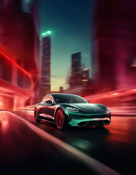 GTA-style artwork arafed image of a sports car driving on a city street at night, charging through city, octane photoreal 3 d render, car commercial photograph, futuristic product car shot, digital painting. octane render, cinematic neon matte painting, 8k octane 3d render, 4k artwork, realistic cgi render, 4k digital render, dan mumford. 8 k octane render <lora:FF-weareelectric01:1> . Satirical, exaggerated, pop art style, vibrant colors, iconic characters, action-packed