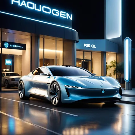cinematic film still (Controllable Digital Artwork:1.3) of (Illustration:1.3) <lora:FFusion-We-Are-Electric.64LORA:1> a car with a blue light on it, futuristic product car shot, automotive design art, car with holographic paint, trending on vehicle design, hydrogen fuel cell vehicle, car design, render of futuristic supercar, car concept, futuristic car, automotive, futuristic car concept, mechanical features and neon, futuristic concept car, futuristic cars, modern car design, transportation design render,CGSociety,ArtStation . shallow depth of field, vignette, highly detailed, high budget, bokeh, cinemascope, moody, epic, gorgeous, film grain, grainy