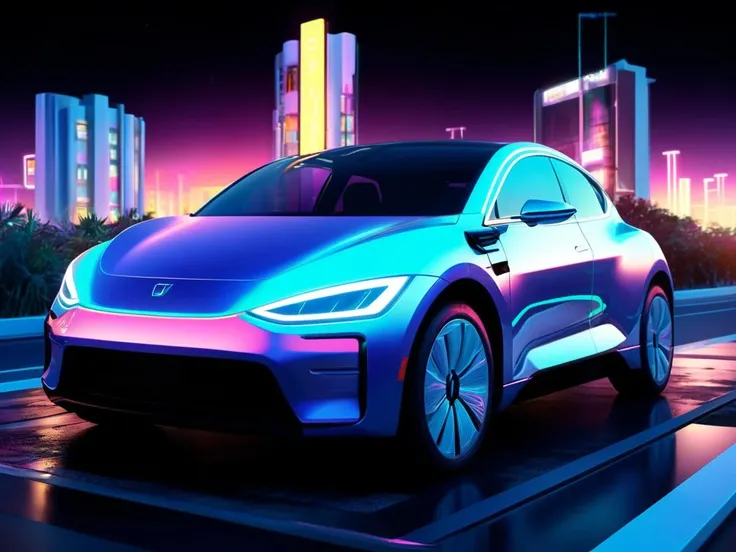 neonpunk style electric car , digital art, Supple (Beehive:1.3) of Knowledge, reeds with Juniper, ultrafine detailed, Flustered, Chibi Anime, moody lighting, Fish-eye Lens, Colorless, award winning, (art by Tristan Eaton:1.2) ,art by WLOP, 4k, highly detailed, <lora:FF-We-Are-Electric-XL-Cr2-v0564-FA:1> <lora:FF-Midj-Top-v0565:0.29> <lora:FF-Midj-Rise-v0564:0.1> <lora:FF-Midj-Last-v0563:0.11> <lora:MidJ_Last_500_-_Experiment:0.21> <lora:FF-Midj-Top-v0564-FA-TX:0.4> . cyberpunk, vaporwave, neon, vibes, vibrant, stunningly beautiful, crisp, detailed, sleek, ultramodern, magenta highlights, dark purple shadows, high contrast, cinematic, ultra detailed, intricate, professional