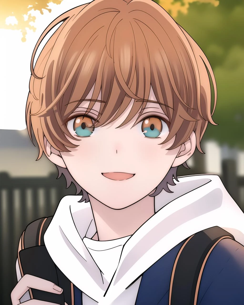 (picture perfect), masterpiece, 1boy, lilorange, outdoor setting, portrait living room, smile, realistic, ultra-detailed, 8k, <lora:Lilorange1-000004:1>