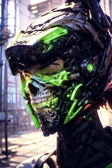 (1 tough guy:1.5),(half body:1.2), neon effect, ((ultra-wide angle)), (dutch angle:1.3),
<lora:cyberhelmetv0.7:0.2> cyberhelmet, <lora:CyberskullAI:0.9> CyberskullAI, armor, <lora:add_detail:1.3>, CR1.3, <lora:neonlight-effect_v1.0:1>, <lora:BokehMecha:0.3> cyberhelmet,