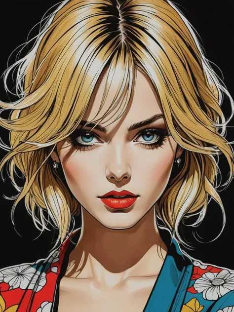 by LOUI JOVER, Manga style art, vibrant, high-energy, detailed, iconic, Japanese comic style, manga, of a busty young woman by Edward Corbett and Albert Bertelsen and William Etty, stunningly beauty, blonde, bold lines, hyper detailed, dark limited palette, dramatic lighting, (intricate details, masterpiece, best quality:1.4), 
<lora:add-detail-xl:1>    <lora:LOUIJOVER