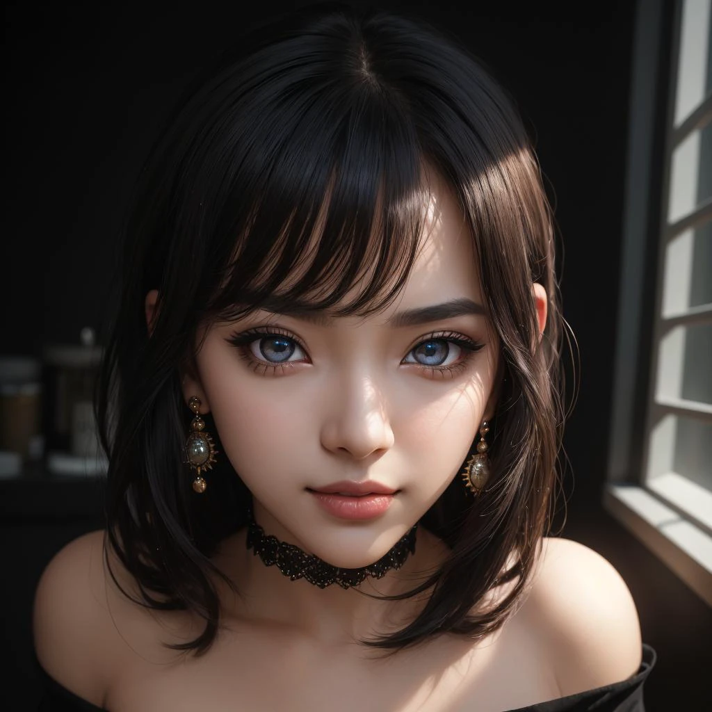 masterpiece, best quality, ultra beautifull hands detail, ultra beautifull feeds detail,(realistic, photo-realistic:1.4), (RAW photo:1.2), extremely detailed CG unity 8k wallpaper, an extremely delicate and beautiful, amazing, finely detail, official art, huge filesize, extrem ulra porn porn sexy, beautiful, ultra-detailed, extremely detailed, beautiful detailed girl, ultra wide shot, full body , extremely detailed eyes and face, beautiful detailed eyes, light on face, nsfw nsfw nsfw, (((dramatic lighting))), cute, looking at viewer, slim waist, (kpop idol), (aegyo sal:1), bangs, dark lighting, dramatic lighting, dark room, night, nighttime, (masterpiece:1.2), extrem ultra sexy porn porn girl, verry beautifull, (best_quality:1.4), (highres:1.1), (ultra-detailed:1.2), subsurface scattering, (sharp:0.7), amazing fine detail, Nikon D850 film stock photograph Kodak Portra 400 camera ultra wide lens, rich colors, lifelike texture, dramatic lighting, solo, (Polaroid dark tone low key film:1.1), (dynamic lighting), MARIN, , ((sidelighting, finely detailed beautiful eyes: 1.2)), sidelighting, ((finely detailed beautiful eyes: 1.2)), ultra-detailed, ultra high res, professional lighting, high quality makeup, beautiful detailed eyes, big eyes, :1,((red eyes)), earrings, (barbell piercing) black choker, 1girl,, grin, earrings, looking at viewer, black choker, hand towel, bathroom, (black short hair), verry skinny,