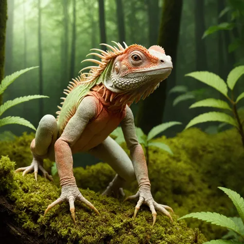 Real estate photography style, Adorable Character of cinematic photo photorealistic colorful microscopy shot Tilt-shift photo of a ((iguana curious forest spirit flying around)) ritual , (Rhizoid spores, mycelium, gemmae, algue globules, transparent plants protonema , glassy gametophytes, magical virophage organisms), space photography universe tiny, transformed, , tilt-shift (subsurface scattering, soft-body physics, cloth physics) colorful pollen clouds, shimmering dust, ((optical dirty lens, aesthetic lens effects, chromatic aberration)), 35mm photograph, film, bokeh, professional, 4k, highly detailed, 3D render, adorable character, 3D art , Professional, inviting, well-lit, high-resolution, property-focused, commercial, highly detailed