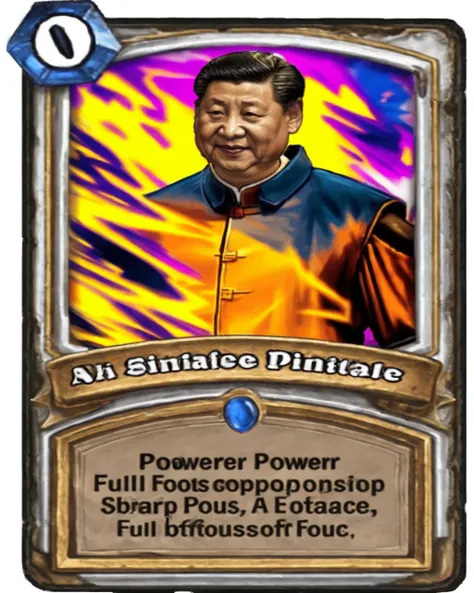 A stunning intricate full color portrait of Xi Jinping power Hearthstone card,
epic character composition,
sharp focus, natural lighting, subsurface scattering