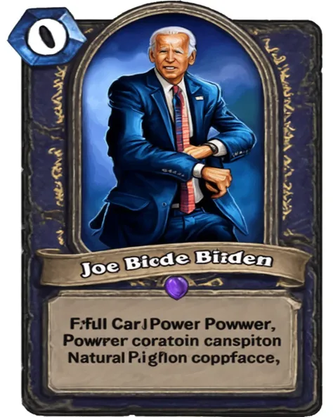 A stunning intricate full color portrait of Joe Biden power Hearthstone card,
epic character composition,
sharp focus, natural lighting, subsurface scattering
