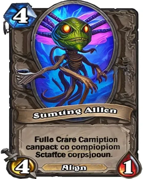 4 A stunning intricate full color portrait of a sexy alien Hearthstone card, epic character composition, sharp focus, natural lighting, subsurface scattering