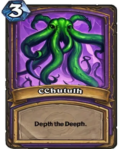 3 Cthulhu, Lord of the depth, Hearthstone card Portrait