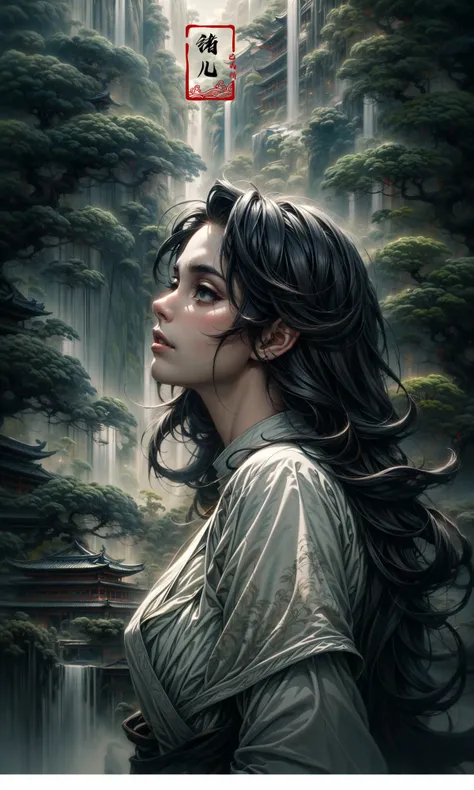 an painting in a style of oriental painting, in the style of matte painting, layered and atmospheric landscapes, rich and immersive, quiet contemplation, dark white and green, history painting, zen-inspired, grandeur of scale
highly detailed, dynamic, cinematic, stunning, realistic lighting and shading, vivid, vibrant, 8k,octane render, unreal engine, very detailed, concept art, realistic, Cry engine, wide shot
2girlvery long hairwhite hair(upper body:1.5)
<lora:~Q?-g~ pine:0.9>