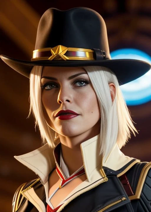 ((((low-angle, front facing)))), A full body portrait of young ((sxz-ashe-ow)) screaming angry and shooting with a sniper rifle, (white hair, (cowboy hat, beauty mark), wearing leather coat) good hand,4k, high-res, masterpiece, best quality, head:1.3, finely detailed skin, sharp focus, (cinematic lighting), collarbone, morning, soft lighting, [:(detailed face:1.2):0.2], pointy nose