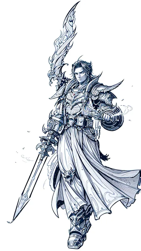 <lora:Final_Fantasy_Logo_style:0.8> monochrome, greyscale,  <lora:add_detail:0.8> BREAK,
1boy,  <lora:THE EMPEROR OF MANKIND MK1 by CCARAXESS:0.8> emperor of man, leader, golden armor, into the future, serious look,   BREAK,
((( holding flaming sword, ))), BREAK,
 masterpiece, best quality, hyperrealistic, extremely detailed, highly quality, 4k, sharp focus, professional photograph, sharp focus, award winning, cinematic lighting, octane render, unreal engine, volumetrics dtx, Wallpaper,