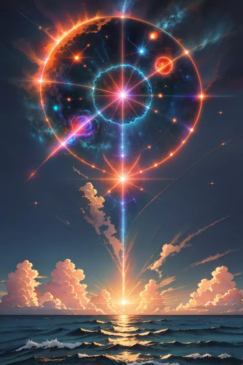 Ocean, Supernova, <lora:FuturisticScape-V3:1>