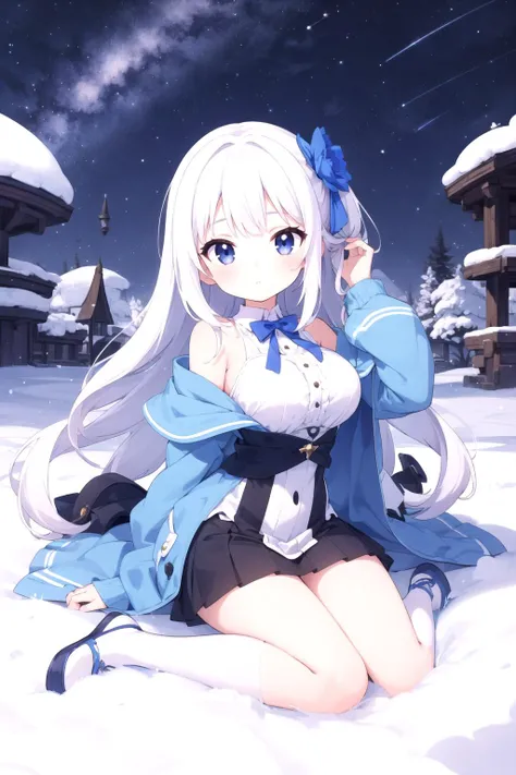 insanely detailed, absurdres, ultra-highres, ultra-detailed, best quality
BREAK
slender, kawaii, petite, perfect symmetrical face, ultra cute girl, ultra cute face, ultra detailed eyes, ultra detailed hair, ultra cute, ultra beautiful
BREAK
1girl, solo, (long hair | very long hair), pencil miniskirt dress, bare shoulders, huge breasts, closed mouth
BREAK
full body, majestic scenery, beautiful landscape,  night sky
BREAK
(tying hair:1.2),  (implied pantyshot:1.4), sitting,  clothes tug, skirt tug
BREAK
flat, flat colors, 2D, (anime:1.2)
BREAK